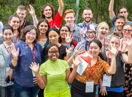 Group of students smiling