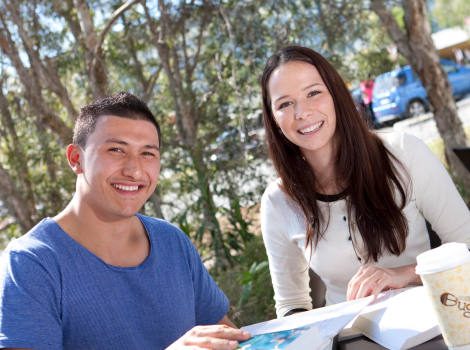Students smiling